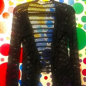 Gothy beaded net cardigan